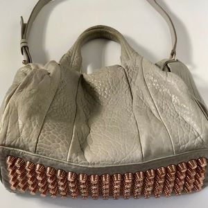 Alexander Wang Rocco Bag - Light Grey & Rose Gold